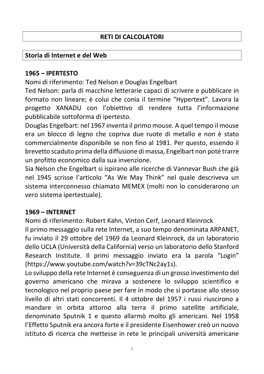 Copertina Storia di Internet e del Web