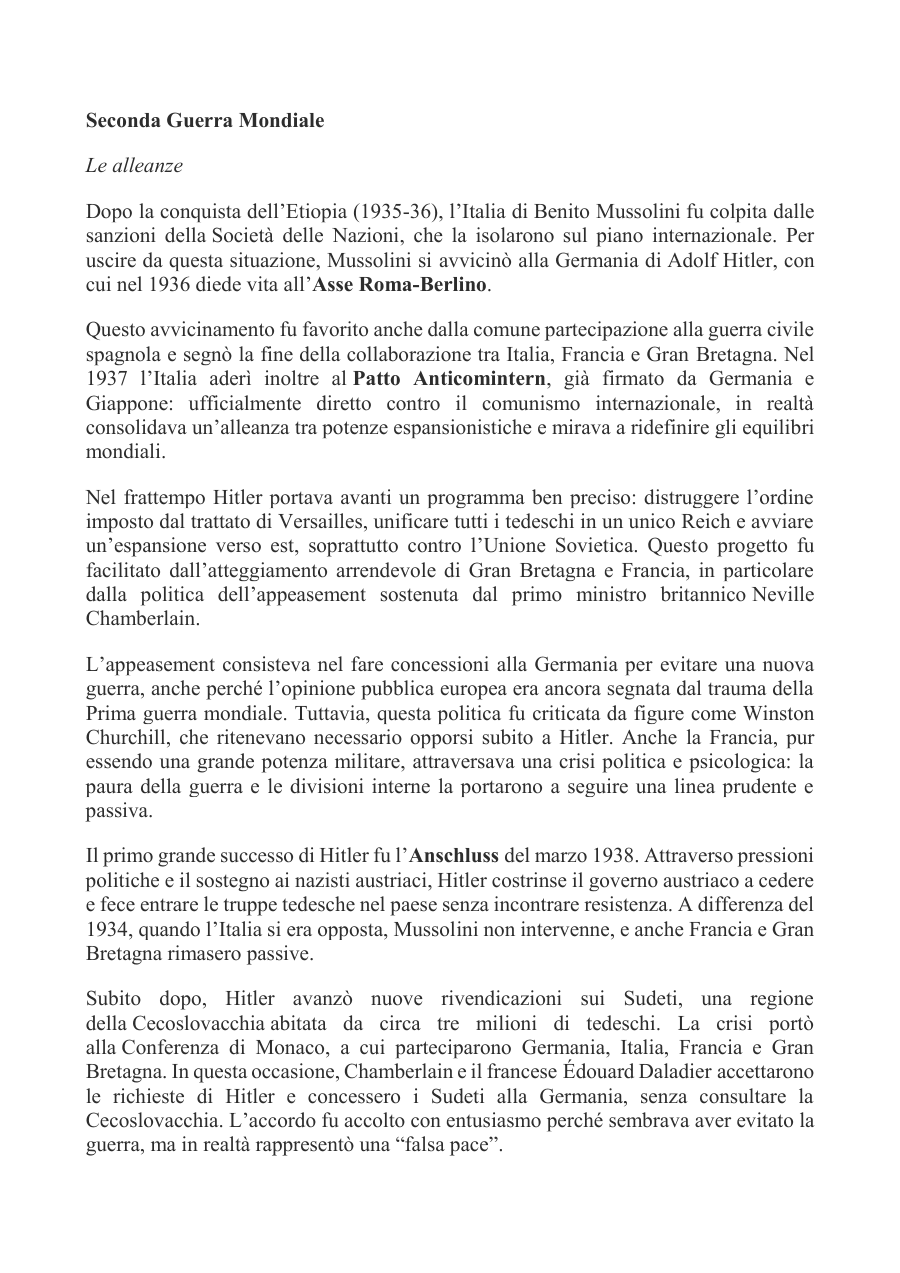 Copertina Le alleanze nella Seconda Guerra Mondiale