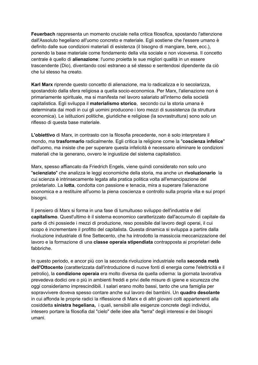 Copertina Marx: alienazione e materialismo storico