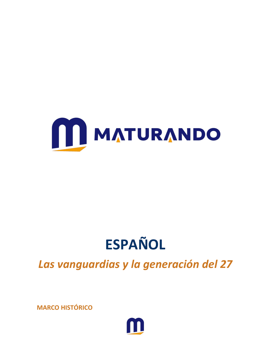 Copertina Le vanguardie e la Generazione del 27
