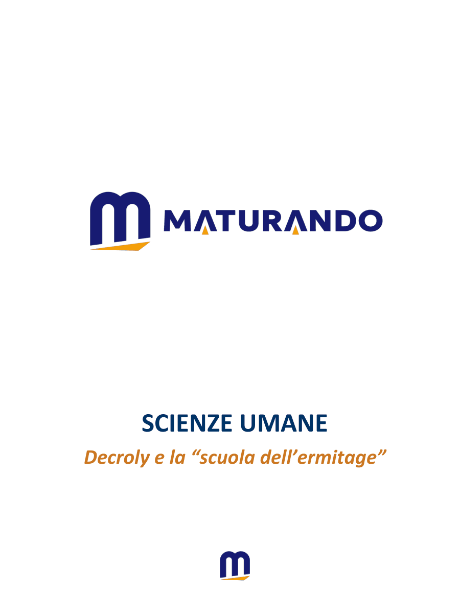 Copertina Decroly e la scuola dell'Ermitage
