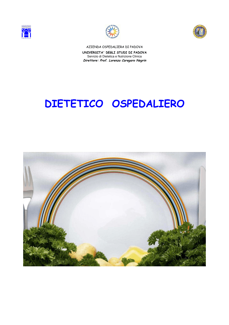 Manuale Dietetico Ospedaliero