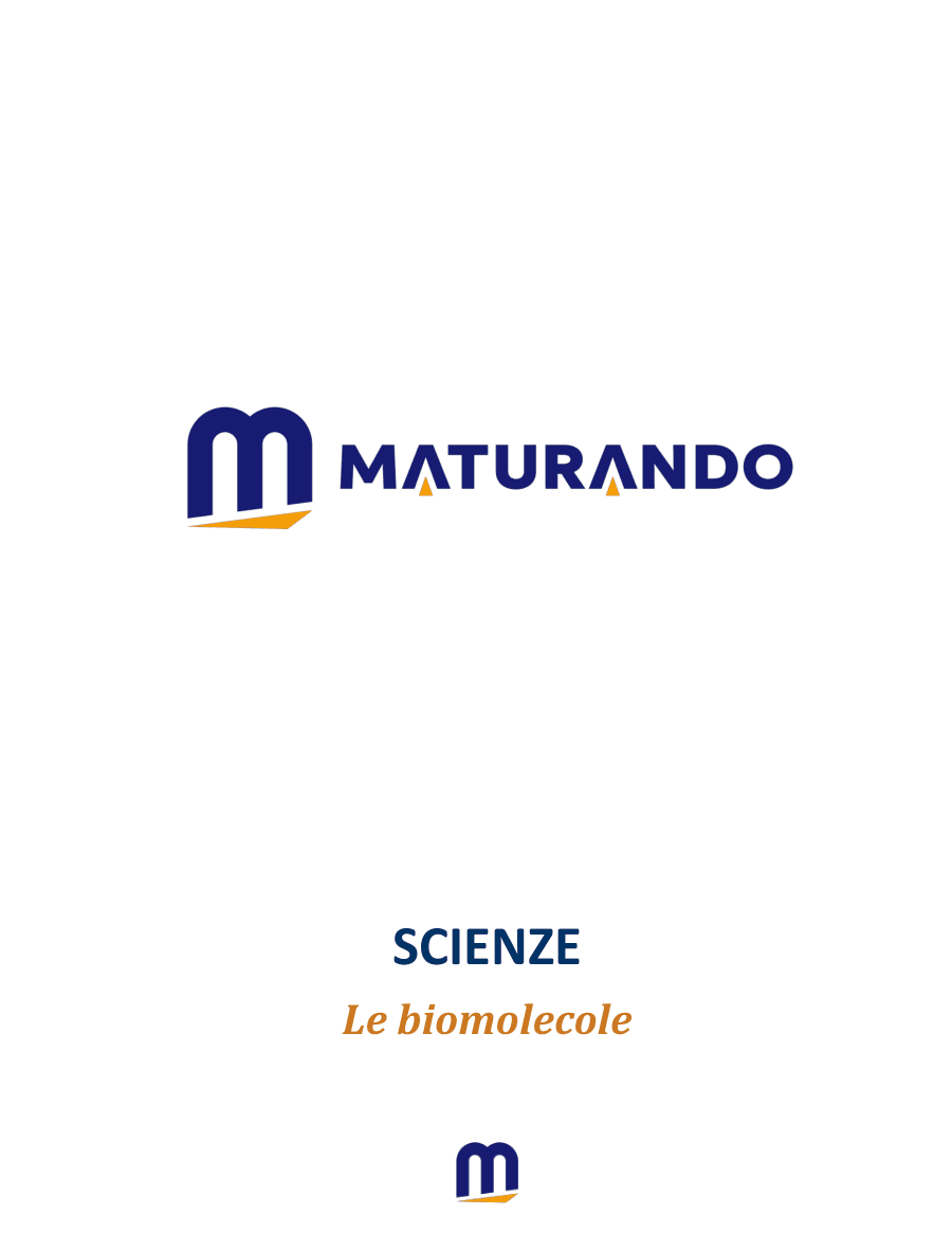 Copertina Biomolecole e Carboidrati