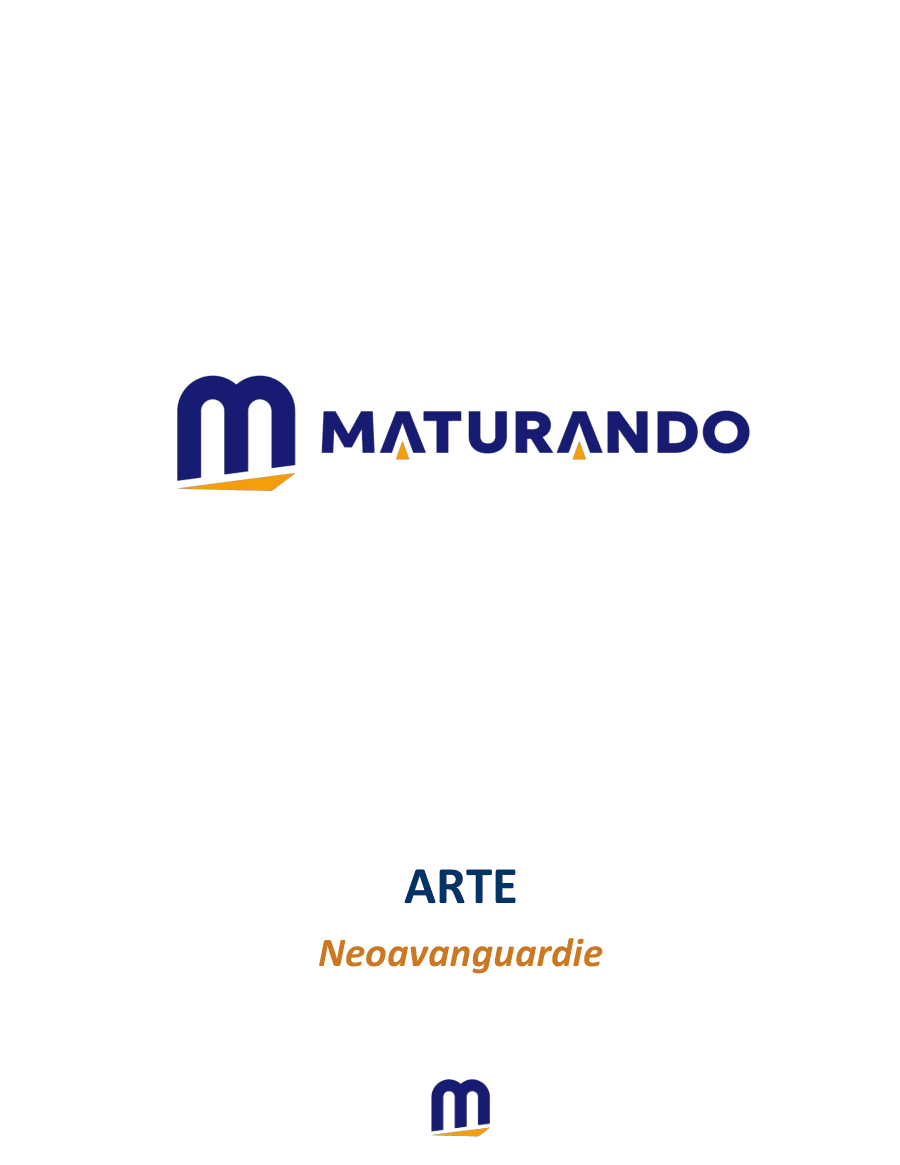 Copertina Neoavanguardie e Movimenti Artistici
