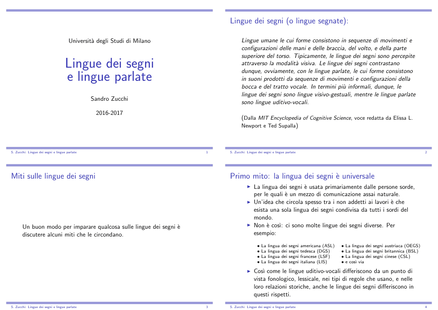 Lingue dei segni e lingue parlate: miti e differenze