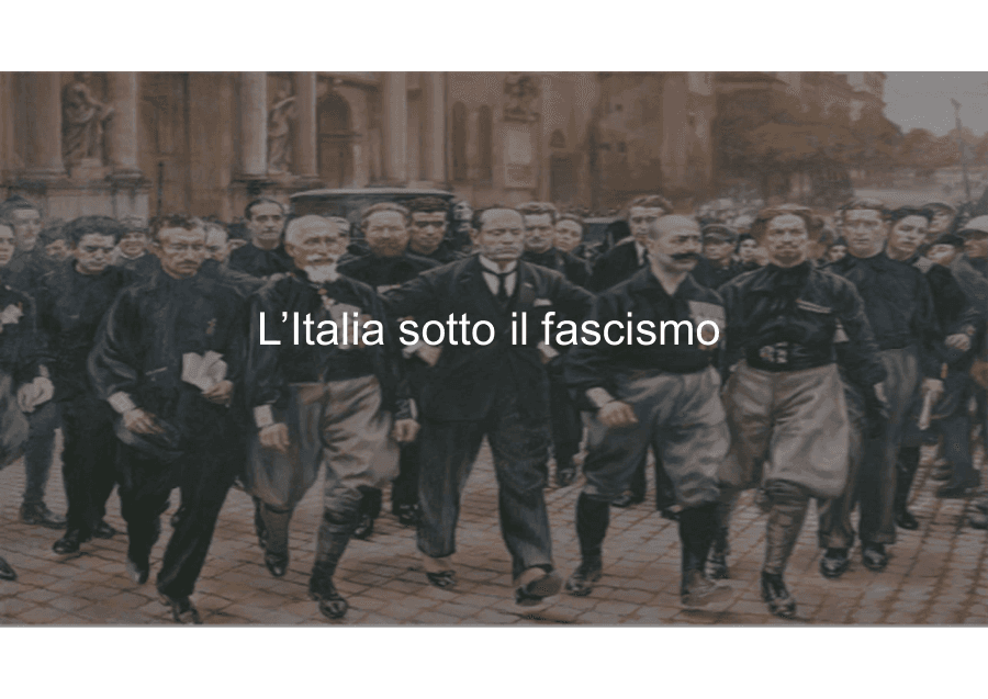 Copertina L'Italia sotto il fascismo