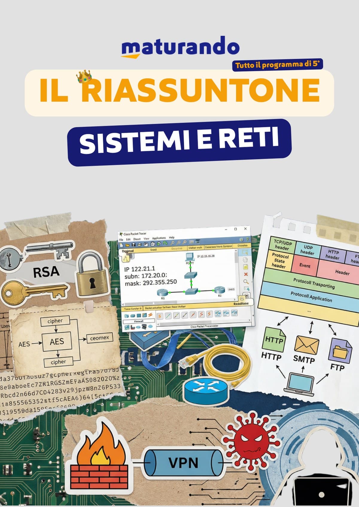 Copertina del Riassuntone di Sistemi e reti