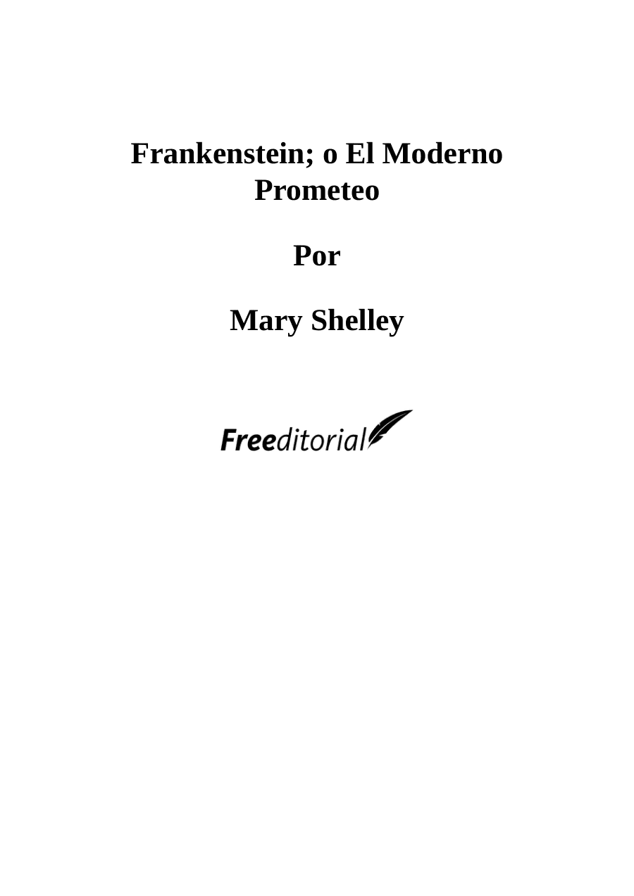 Copertina Frankenstein; o El Moderno Prometeo