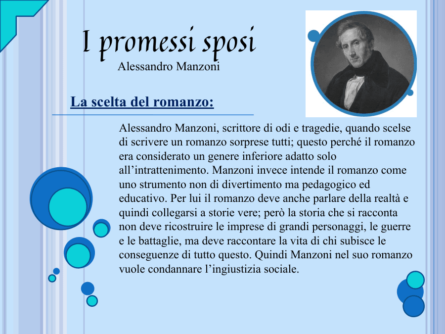 Copertina Presentazione I promessi sposi