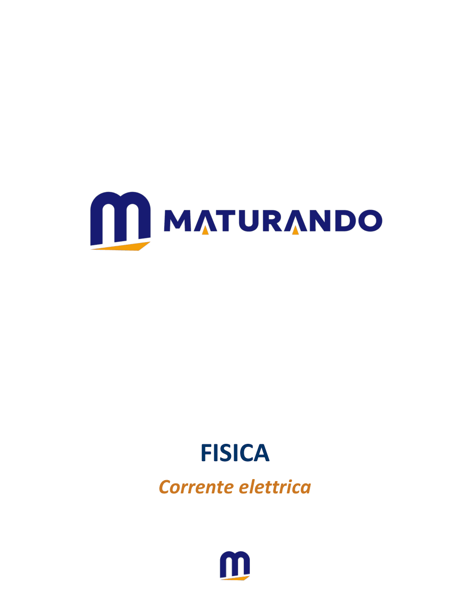 Copertina Corrente Elettrica e Leggi di Ohm