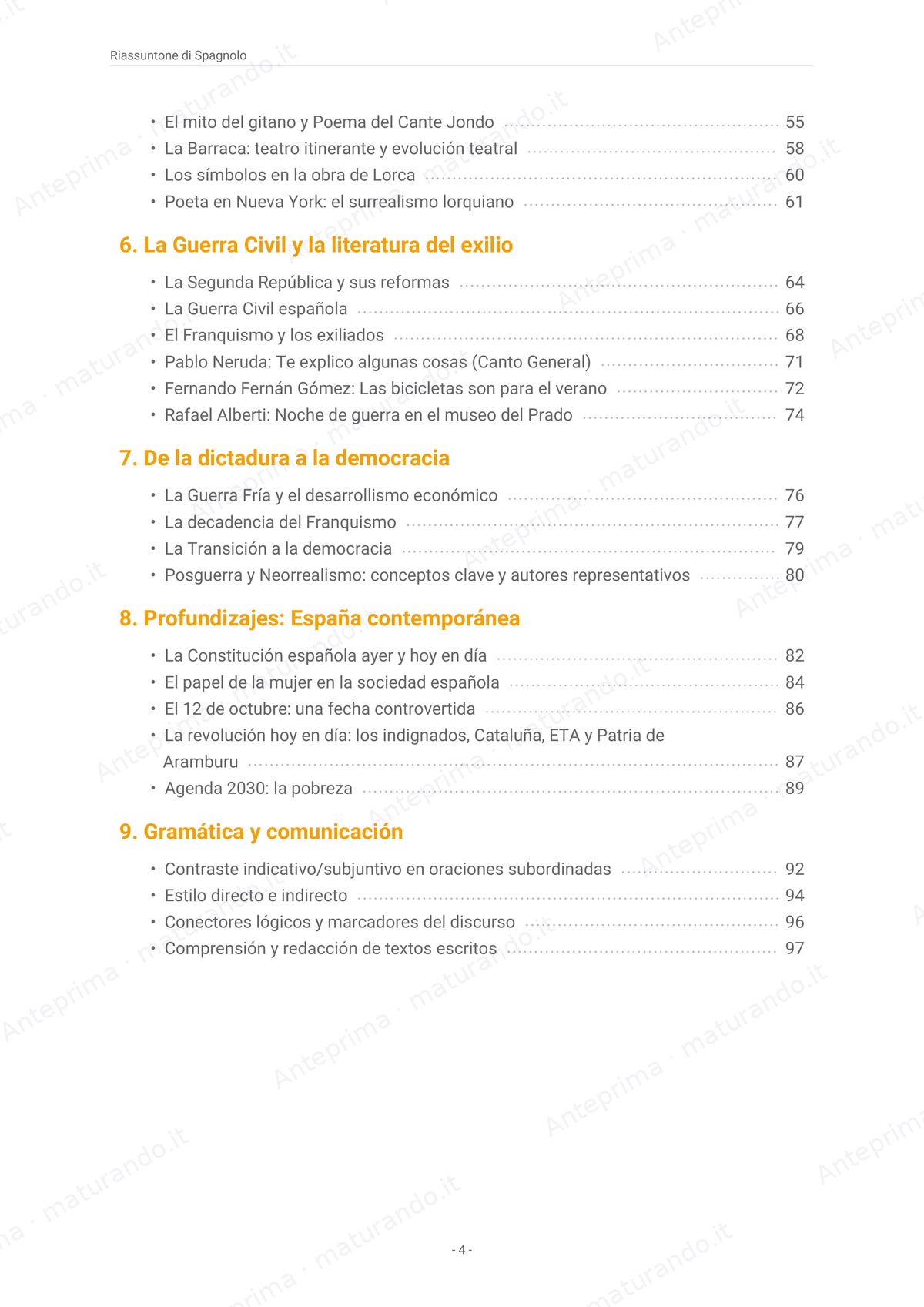 Indice 2/2 del libro