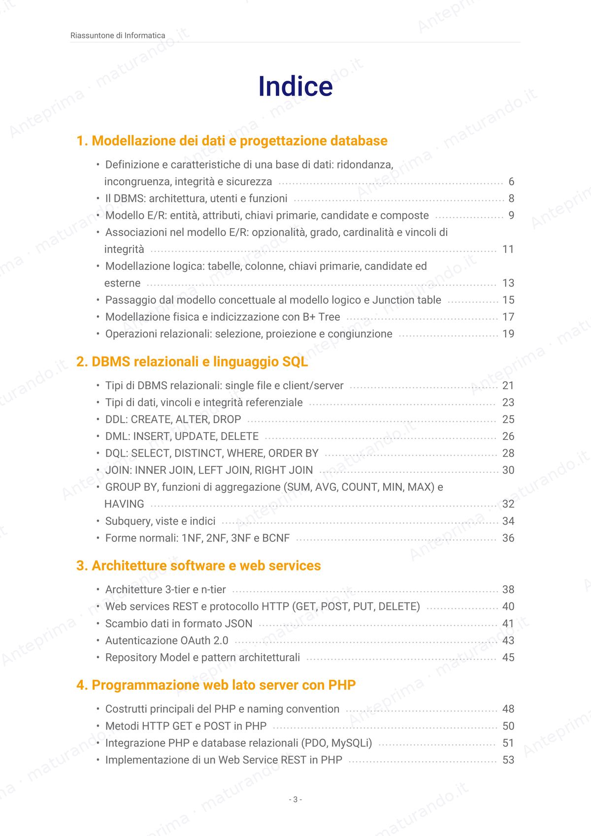 Indice 1/2 del libro